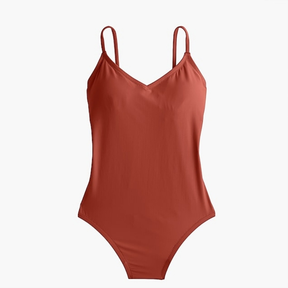 NWOT J. Crew Ballet One Piece Swimsuit in Marsala